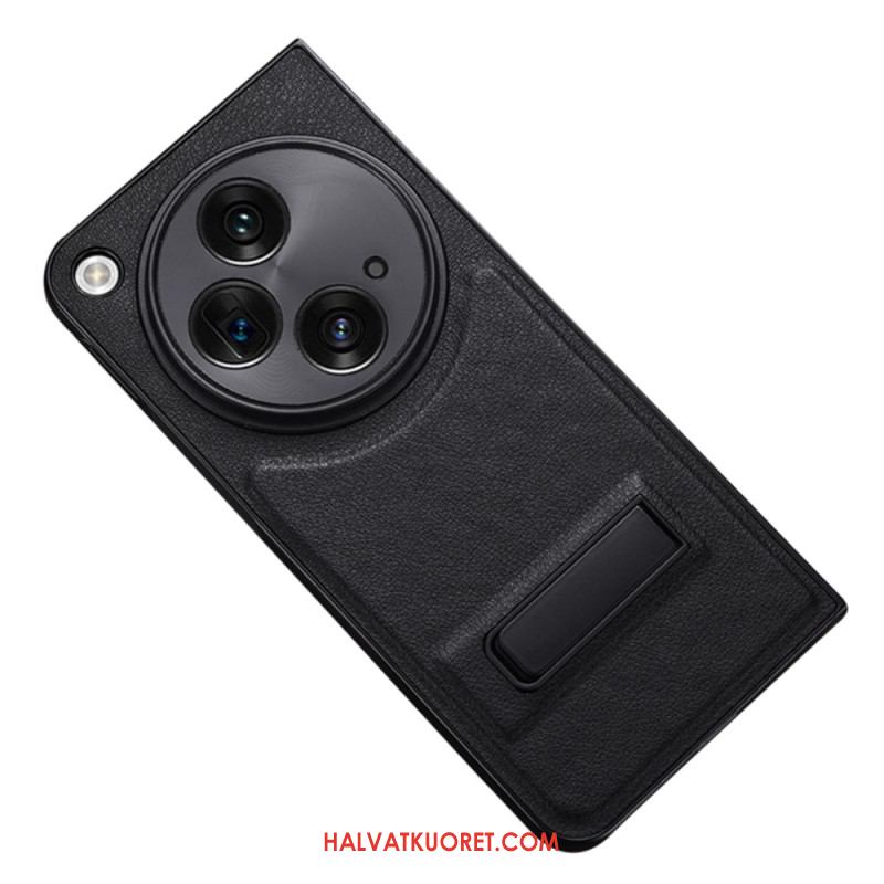 Kuori Oppo Find N3 Keinonahkaa Jalustalla