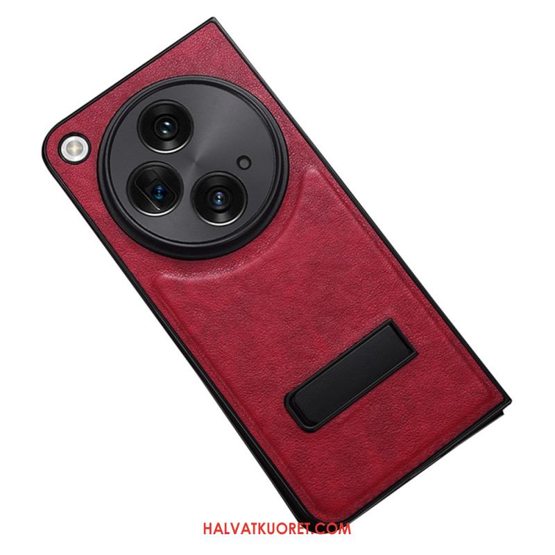 Kuori Oppo Find N3 Keinonahkaa Jalustalla