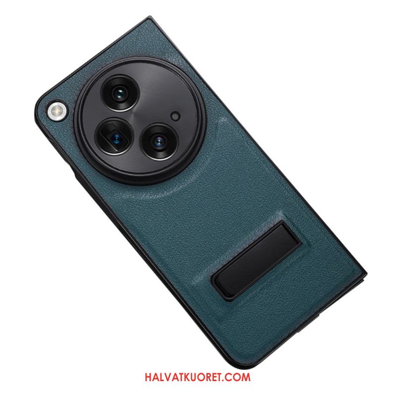 Kuori Oppo Find N3 Keinonahkaa Jalustalla
