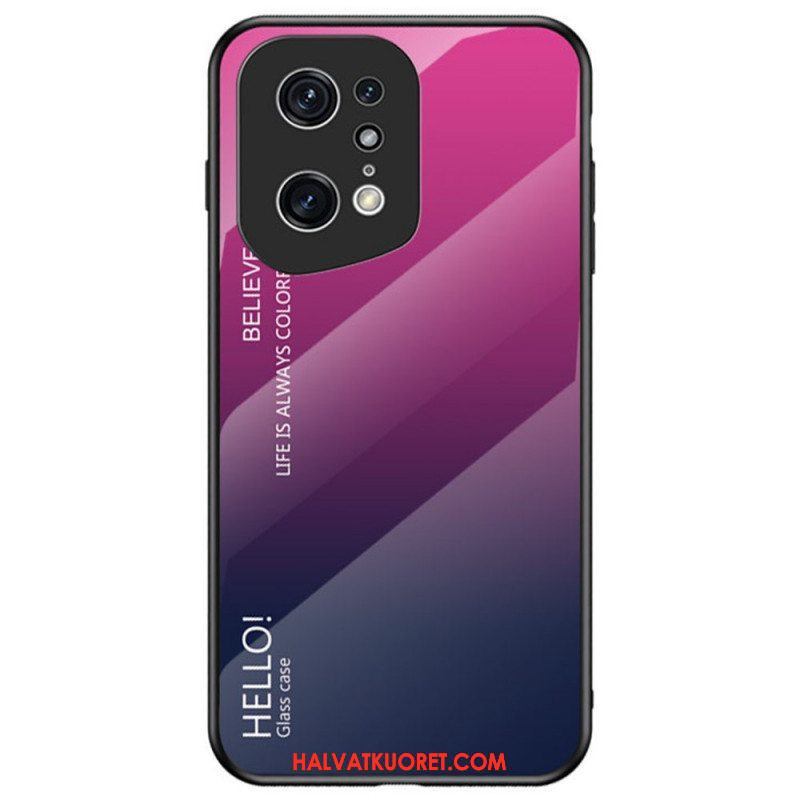 Kuori Oppo Find X5 Pro Karkaistu Lasi Hello