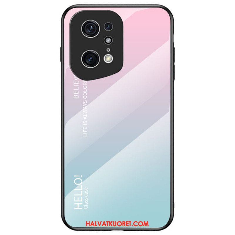 Kuori Oppo Find X5 Pro Karkaistu Lasi Hello