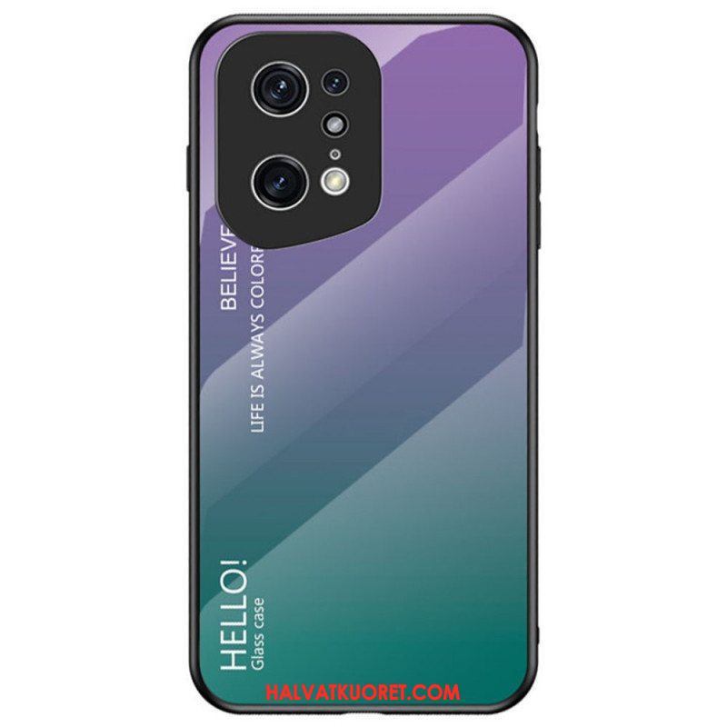 Kuori Oppo Find X5 Pro Karkaistu Lasi Hello