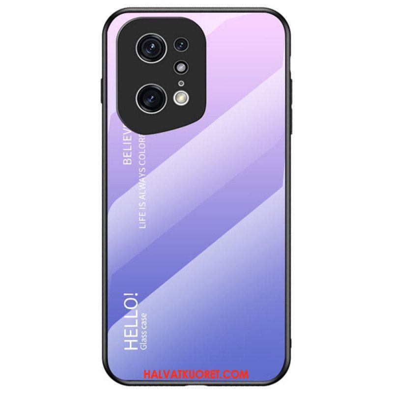 Kuori Oppo Find X5 Pro Karkaistu Lasi Hello