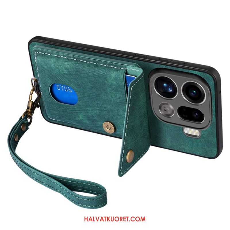 Kuori Oppo Find X9 Pro 5g Korttikotelo Ja Kaulanauha