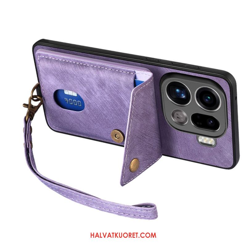 Kuori Oppo Find X9 Pro 5g Korttikotelo Ja Kaulanauha