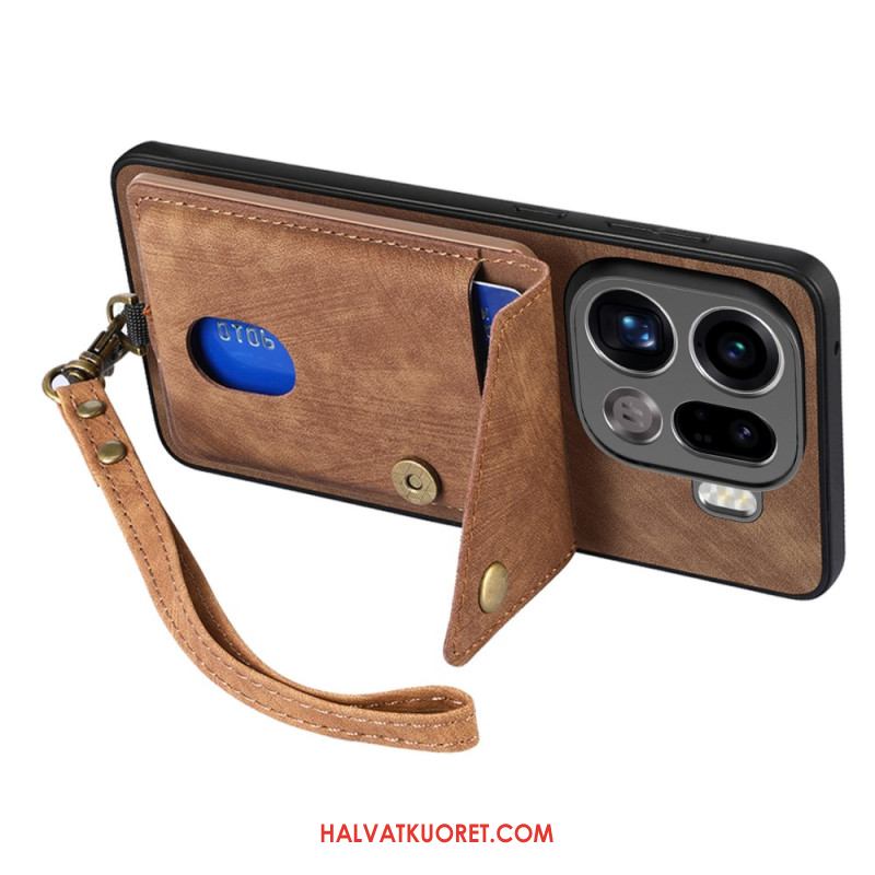 Kuori Oppo Find X9 Pro 5g Korttikotelo Ja Kaulanauha