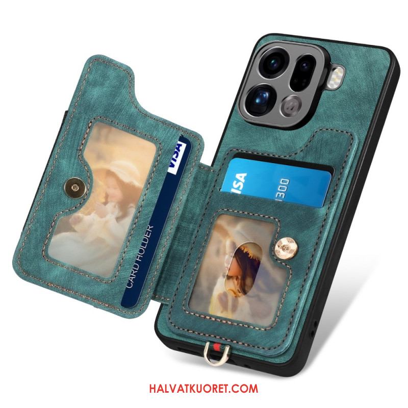 Kuori Oppo Find X9 Pro 5g Retrotyylinen Rfid-korttikotelo