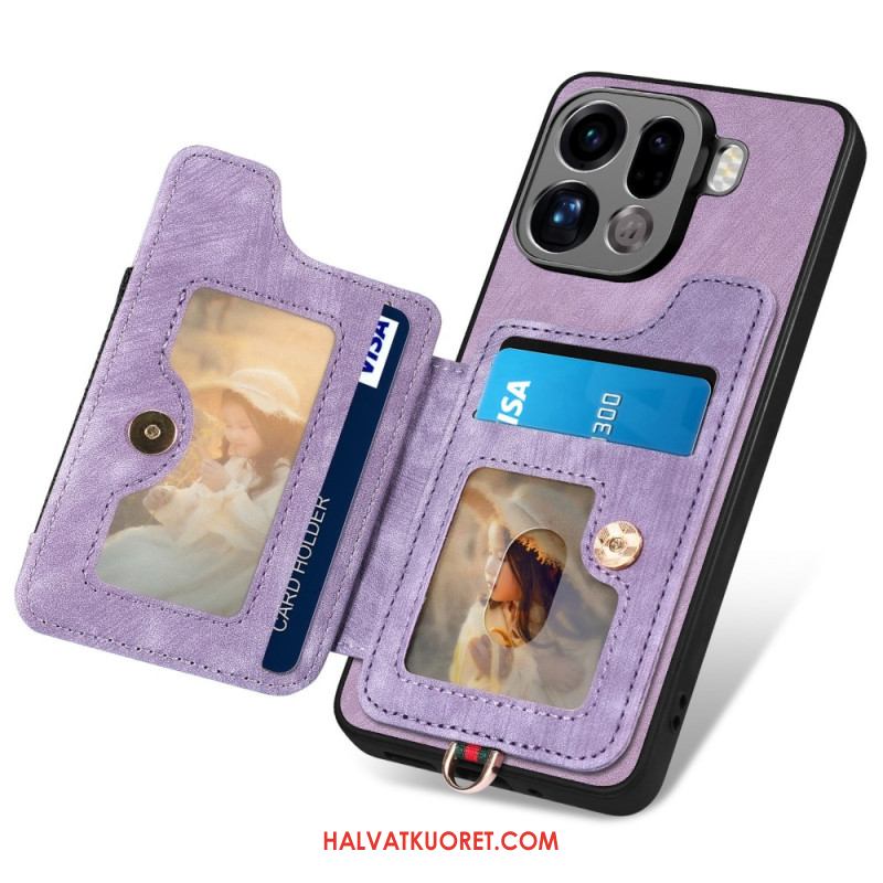 Kuori Oppo Find X9 Pro 5g Retrotyylinen Rfid-korttikotelo