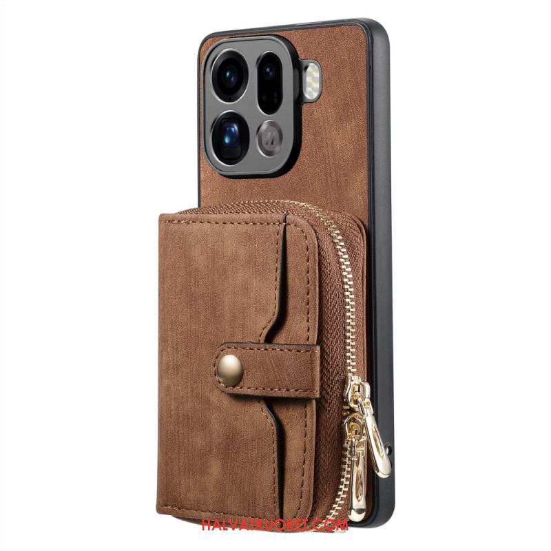 Kuori Oppo Find X9 Pro 5g Vetoketjullinen Korttikotelo Ja Olkahihna Suojakuori