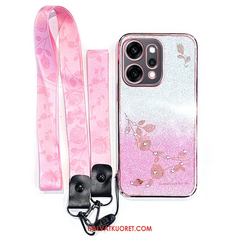 Kuori Oppo Reno 14 Pro 5g Strassit Kukat Suojakuori