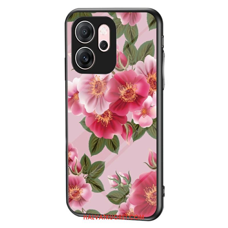 Kuori Oppo Reno 14f 5g Kukkakuvioinen Karkaistu Lasi