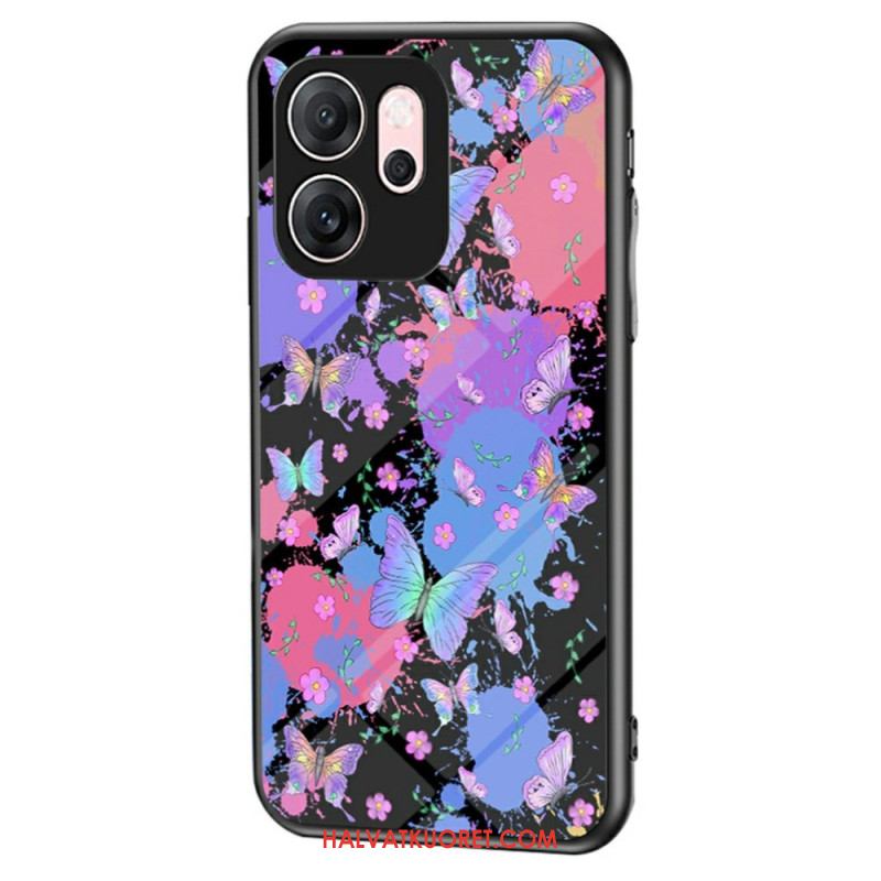 Kuori Oppo Reno 14f 5g Perhoskuvioinen Karkaistu Lasi