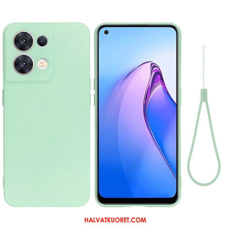 Kuori Oppo Reno 8 Suojaketju Kuori Strappy Nestemäinen Silikoni