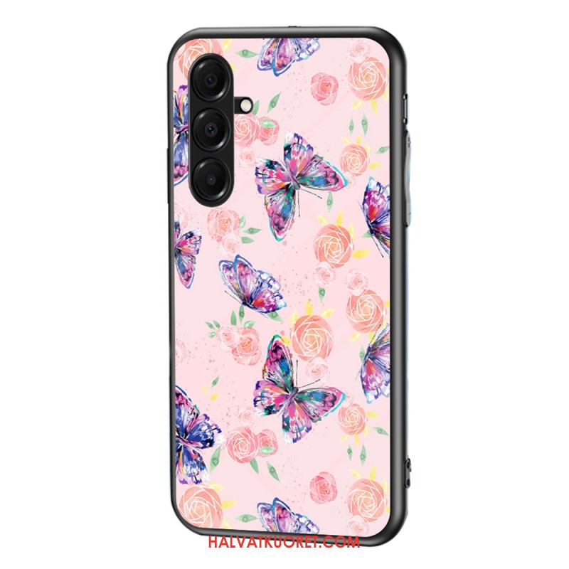 Kuori Samsung Galaxy A17 4g / 5g Karkaistusta Lasista Valmistetut Perhoset