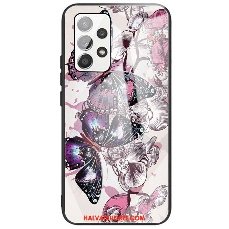 Kuori Samsung Galaxy A53 5G Butterflies Variation Karkaistu Lasi