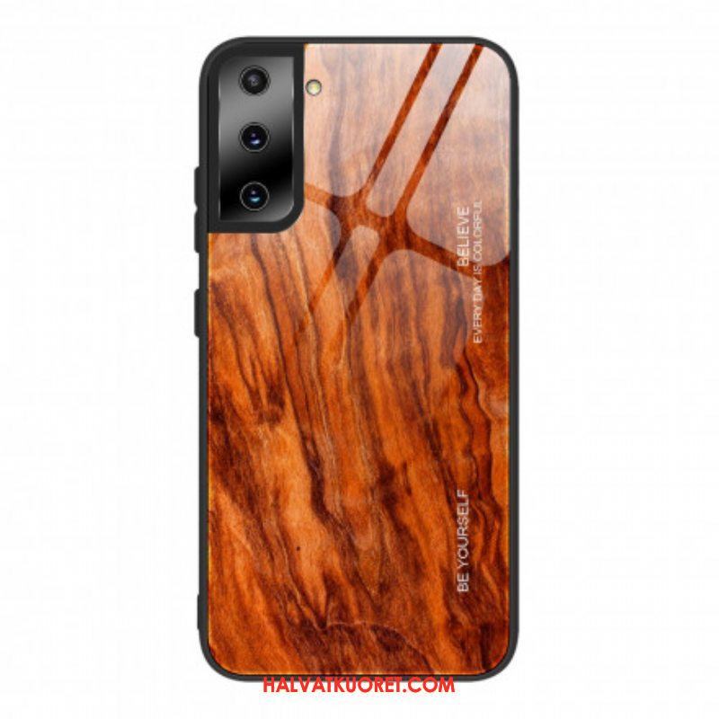 Kuori Samsung Galaxy S21 5G Wood Design Karkaistu Lasi