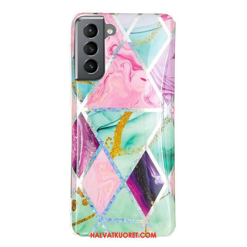 Kuori Samsung Galaxy S21 FE Glitter Design Marble