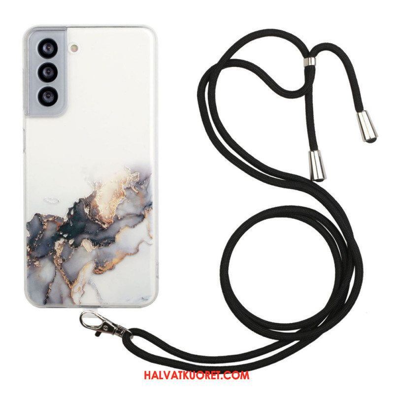 Kuori Samsung Galaxy S22 5G Kiristysnyörillä Marmorijohdolla