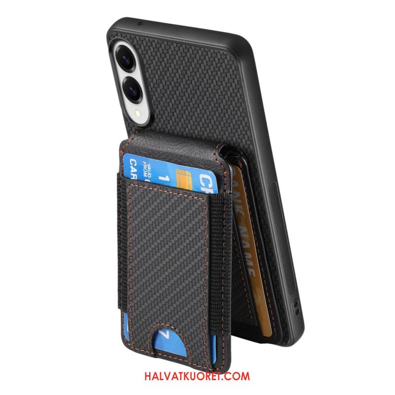 Kuori Samsung Galaxy S25 5g Edge Ensiluokkainen Hiilikuitukorttikotelo Ja Jalusta