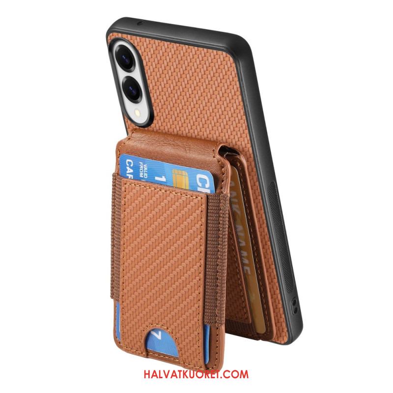 Kuori Samsung Galaxy S25 5g Edge Ensiluokkainen Hiilikuitukorttikotelo Ja Jalusta