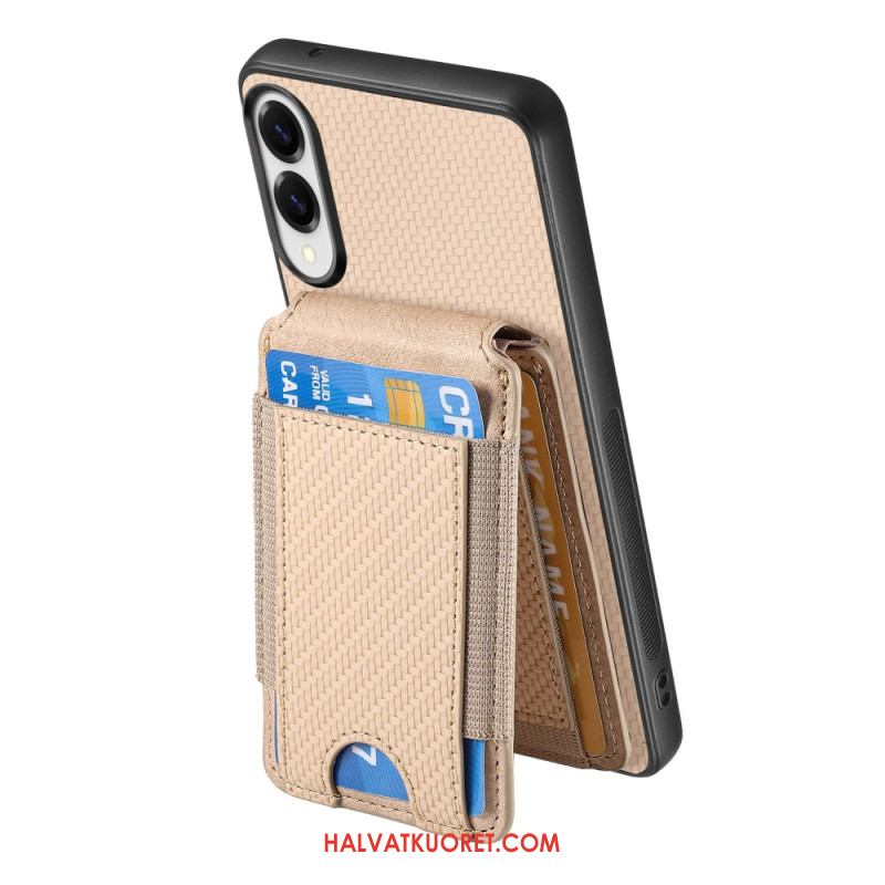 Kuori Samsung Galaxy S25 5g Edge Ensiluokkainen Hiilikuitukorttikotelo Ja Jalusta