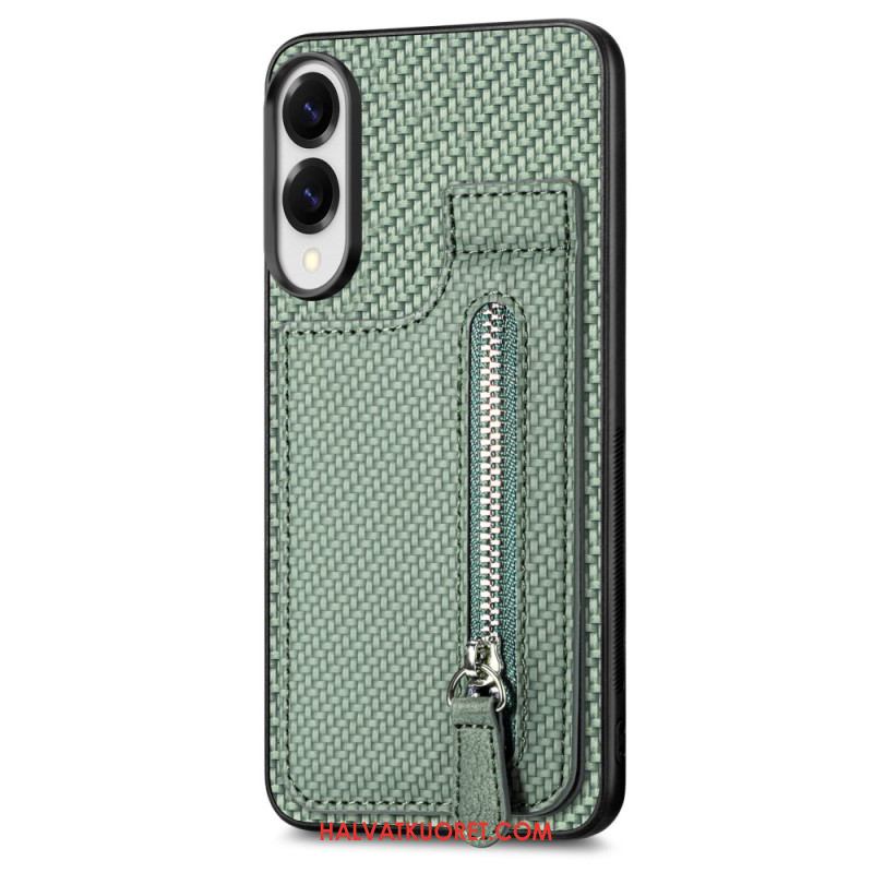 Kuori Samsung Galaxy S25 5g Edge Hiilikuituinen Korttikotelo Ja Kolikkokukkaro