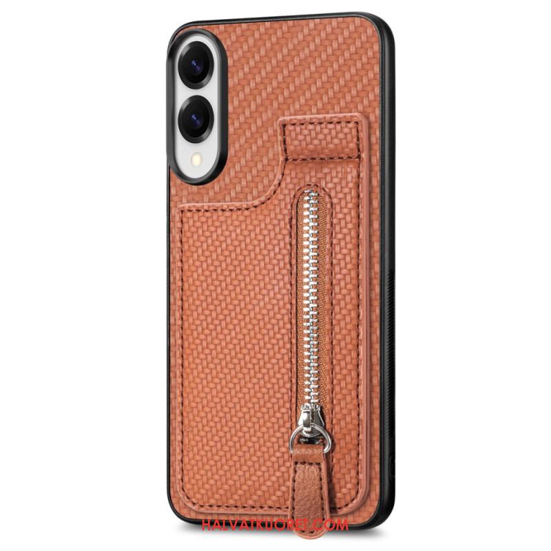 Kuori Samsung Galaxy S25 5g Edge Hiilikuituinen Korttikotelo Ja Kolikkokukkaro