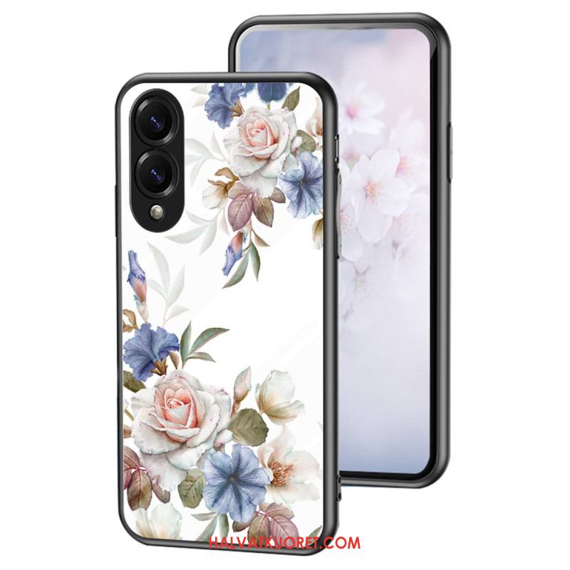 Kuori Samsung Galaxy S25 5g Edge Karkaistusta Lasista Valmistettu Kukkakuvioinen