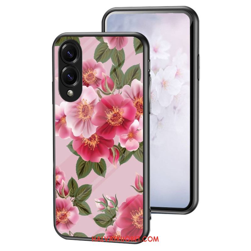 Kuori Samsung Galaxy S25 5g Edge Karkaistusta Lasista Valmistettu Kukkakuvioinen