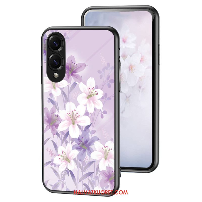 Kuori Samsung Galaxy S25 5g Edge Karkaistusta Lasista Valmistettu Kukkakuvioinen