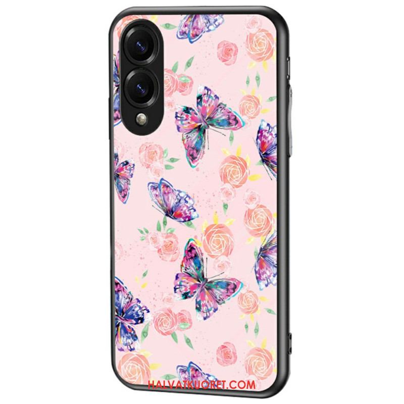 Kuori Samsung Galaxy S25 5g Edge Karkaistusta Lasista Valmistettu Perhonen Suojakuori