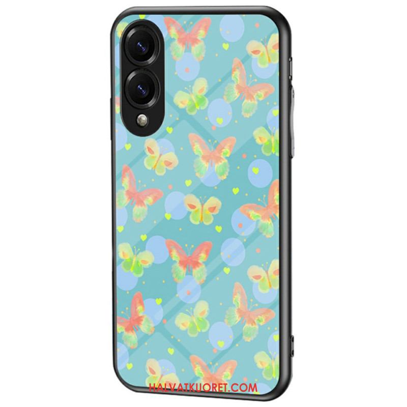 Kuori Samsung Galaxy S25 5g Edge Karkaistusta Lasista Valmistettu Perhonen Suojakuori