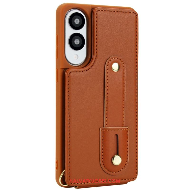 Kuori Samsung Galaxy S25 5g Edge Korttikotelo Hihnalla Ja Olkahihnalla