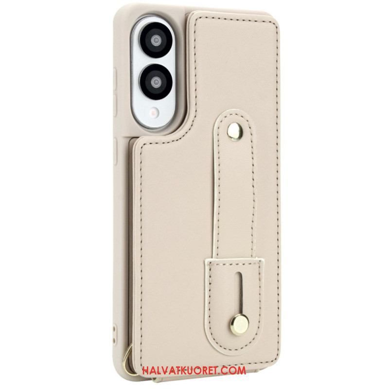 Kuori Samsung Galaxy S25 5g Edge Korttikotelo Hihnalla Ja Olkahihnalla