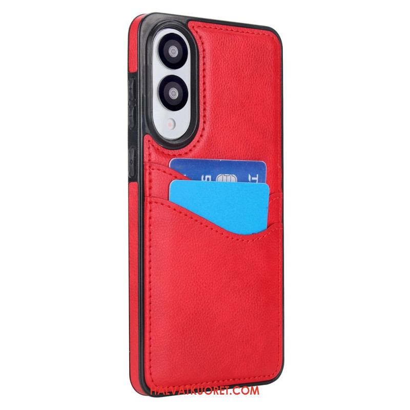 Kuori Samsung Galaxy S25 5g Edge Nahkajäljitelmä Ja Kortti Teline Suojakuori