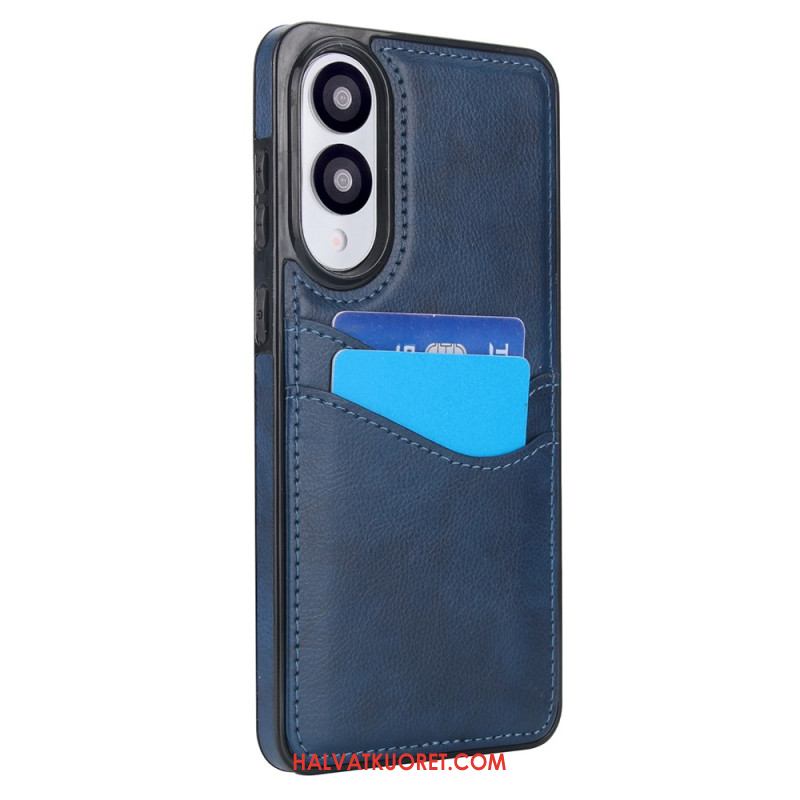 Kuori Samsung Galaxy S25 5g Edge Nahkajäljitelmä Ja Kortti Teline Suojakuori