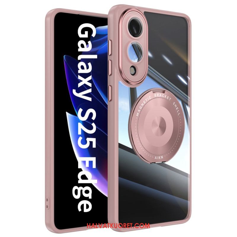 Kuori Samsung Galaxy S25 5g Edge Pyörivä Kiinnitys Ja Linssinsuojus