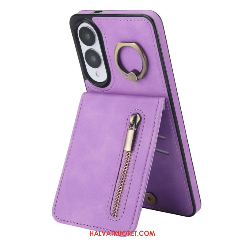 Kuori Samsung Galaxy S25 5g Edge Vetoketjullinen Lompakko Ja Rfid-teknologia