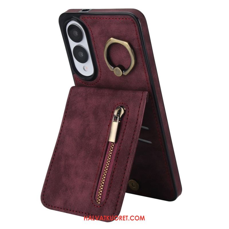 Kuori Samsung Galaxy S25 5g Edge Vetoketjullinen Lompakko Ja Rfid-teknologia