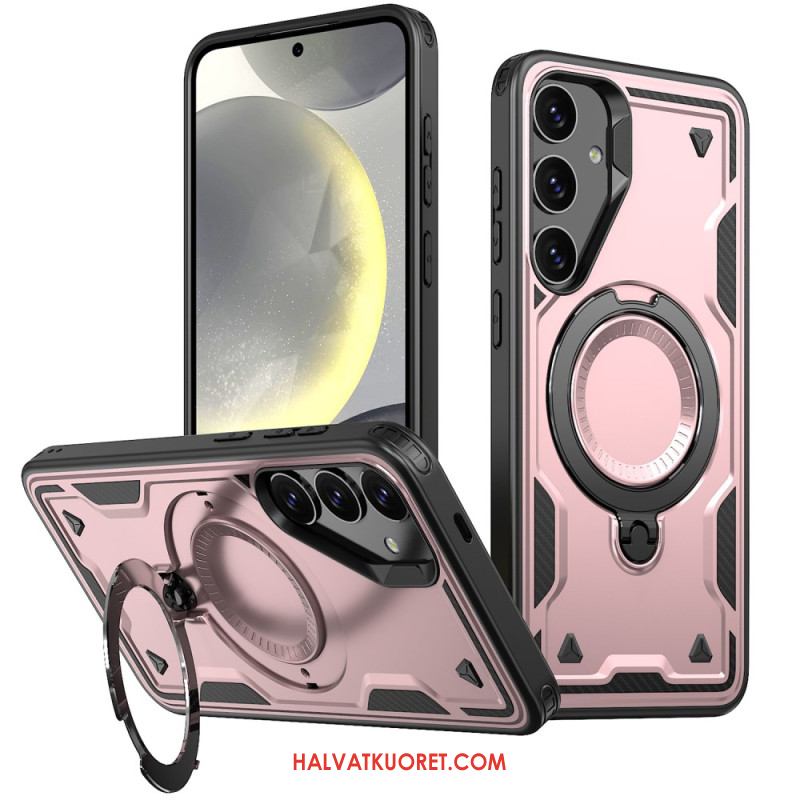 Kuori Samsung Galaxy S25 5g Magsafe-yhteensopiva Sotilasluokan Suoja Ja Jalusta