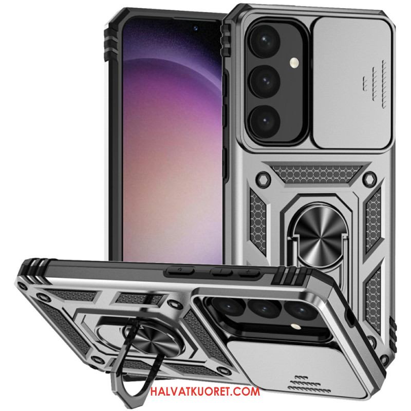 Kuori Samsung Galaxy S25 5g Sormuksen Pidike Ja Linssisuoja