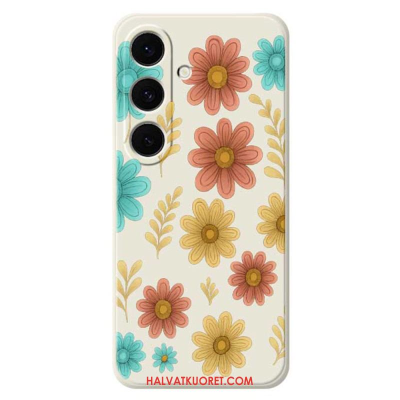 Kuori Samsung Galaxy S25 Fe Kukkasilikoni Suojakuori