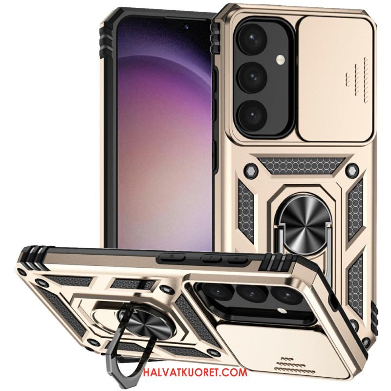 Kuori Samsung Galaxy S25 Plus 5g Klassinen Sormuskotelo Ja Linssinsuoja