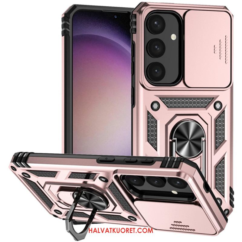 Kuori Samsung Galaxy S25 Plus 5g Klassinen Sormuskotelo Ja Linssinsuoja