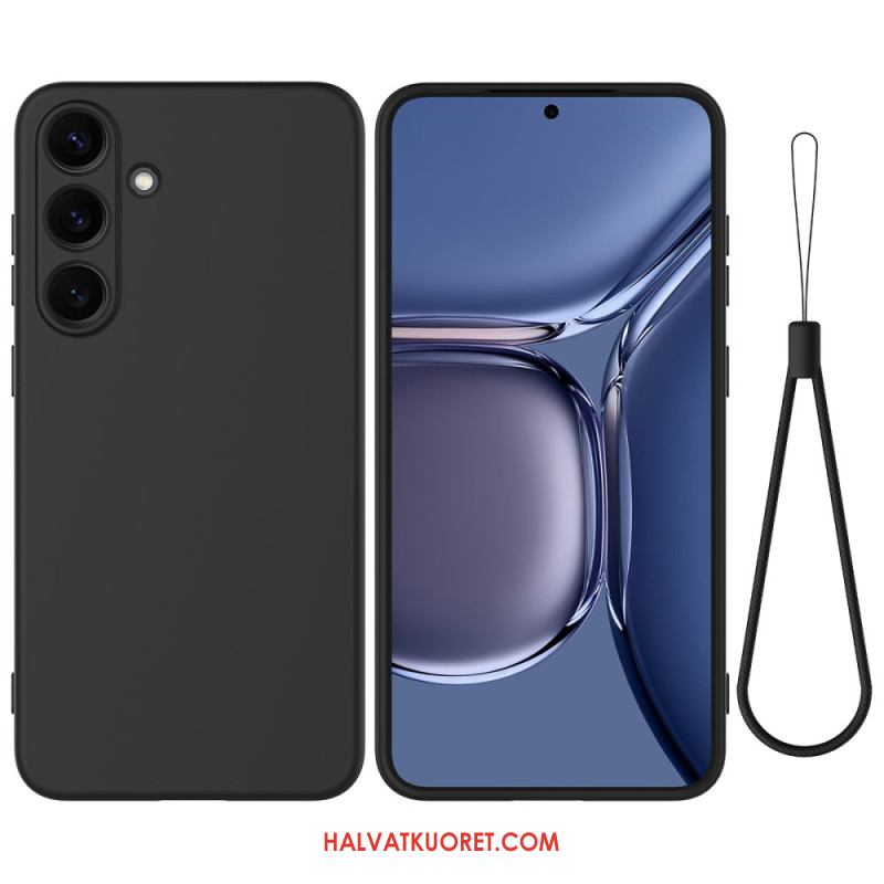 Kuori Samsung Galaxy S25 Plus 5g Nestemäistä Silikonia Hihnalla Suojakuori