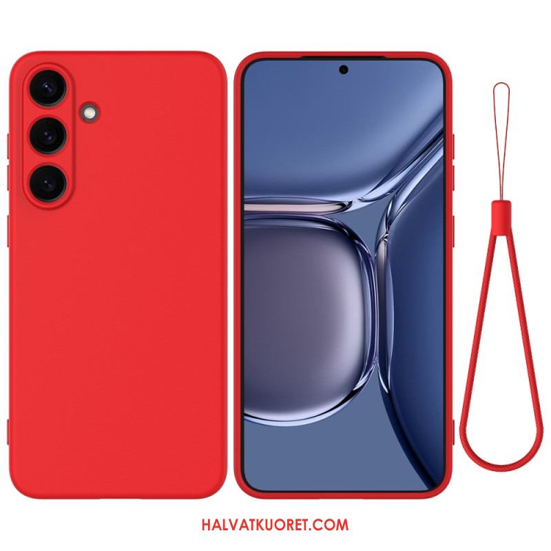Kuori Samsung Galaxy S25 Plus 5g Nestemäistä Silikonia Hihnalla Suojakuori