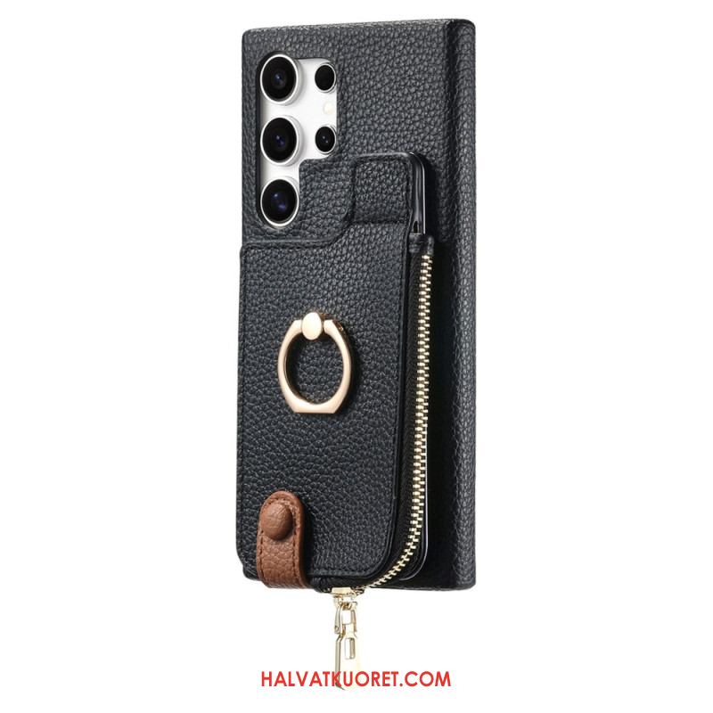 Kuori Samsung Galaxy S25 Ultra 5g Keinonahkainen Lompakko Suojakuori