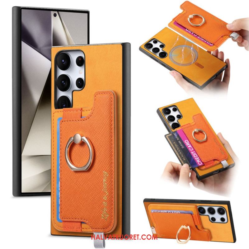 Kuori Samsung Galaxy S25 Ultra 5g Mokkanahkainen Irrotettava Korttikotelo Suojakuori