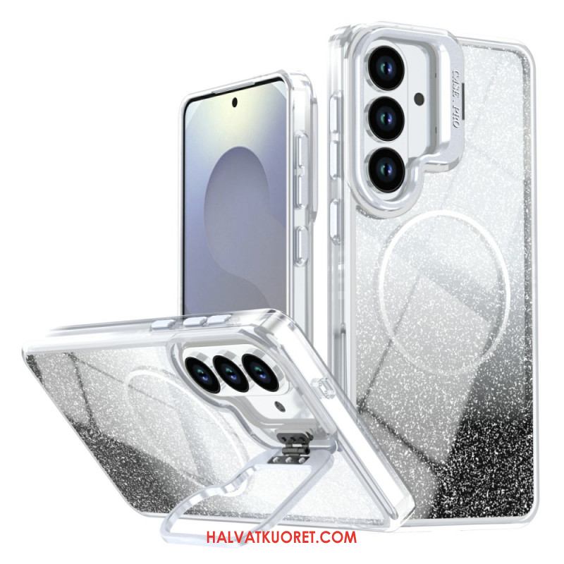 Kuori Samsung Galaxy S26 Liukuvärjätty Kimaltava Magneettinen Ja Taitettavalla Jalustalla