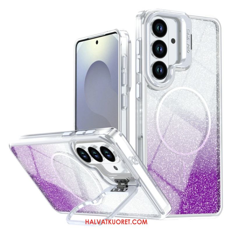 Kuori Samsung Galaxy S26 Liukuvärjätty Kimaltava Magneettinen Ja Taitettavalla Jalustalla